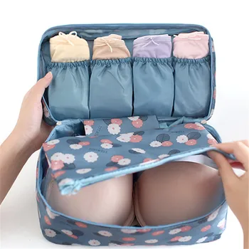 

Mommy Comestic Bra Bag Tote Bags Nylon Clothing Collection Bags Portable Travelling Underclothes Vests Container Flower 26*13*12