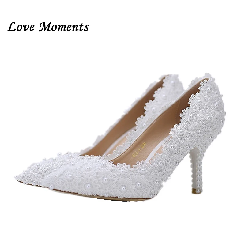 

New arrival flowers pearl bridal shoes high heel pointed toe fashion women's shoes PUMPS evening party pumps