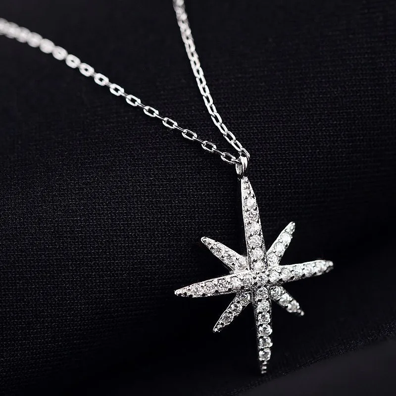 

Sterling silver Pendant necklace set drill M word Women fashion jewelry