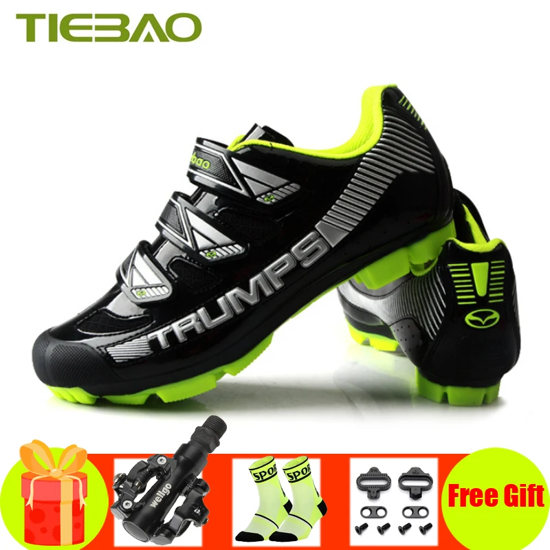 Tiebao ciclismo zapatos SPD pedales hombres bicicleta de montaña zapatos carreras auto-bloqueo transpirable bicicleta atlética montar chaussure vtt