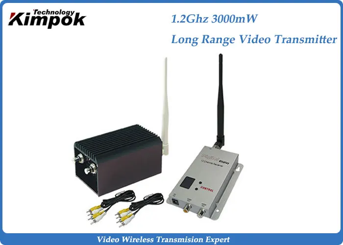 30KM LOS Drones Video Transmitter and Receiver with 3W, 8 channels, Long Range Wireless Link for