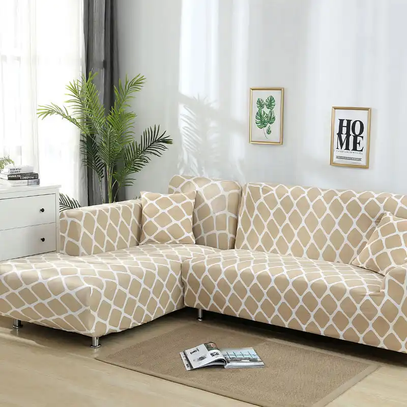 L Shaped Sofa Cover Stretch Sectional Couch Cover Sofa Set Sofa Covers For Living Room Housse Canape Slipcover 1 2 3 4 Seater Sofa Cover Aliexpress