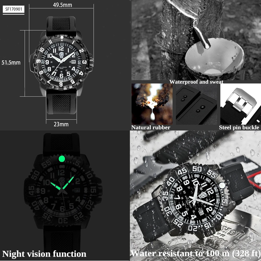 EDC.1991 Outdoo Survival Watch Sealed box Bracelet Waterproof Watches For Men Women Camping Hiking 