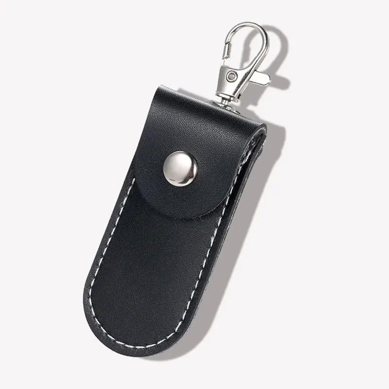 Универсальный USB флэш кожа хранения Protecter черный портативный Защитная крышка с кольцом для ключей шкафчик чехол Cle Pendrive