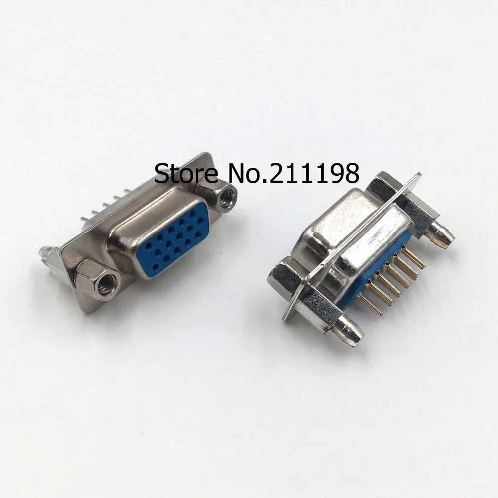 

5PCS/LOT DP15/VGA a harpoon with fixed foot with riveting screws / harpoon DP15 female head three row 15 pin