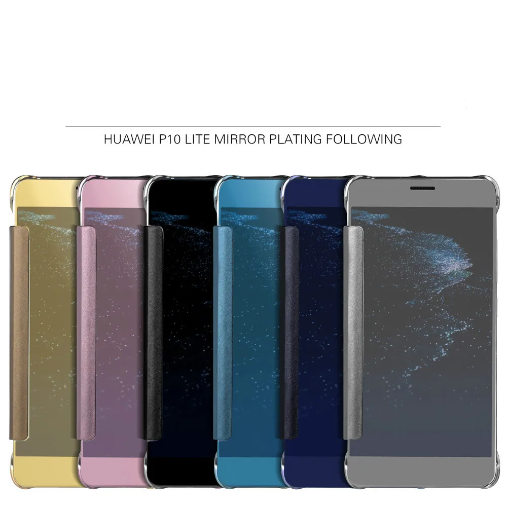 Huawei p10 lite case original electroplating mirror full view window