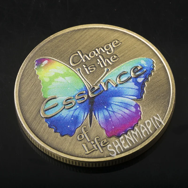 Памятные монеты Morpho Helena Butterfly-самая красивая бабочка в мире, наградная монета для животных
