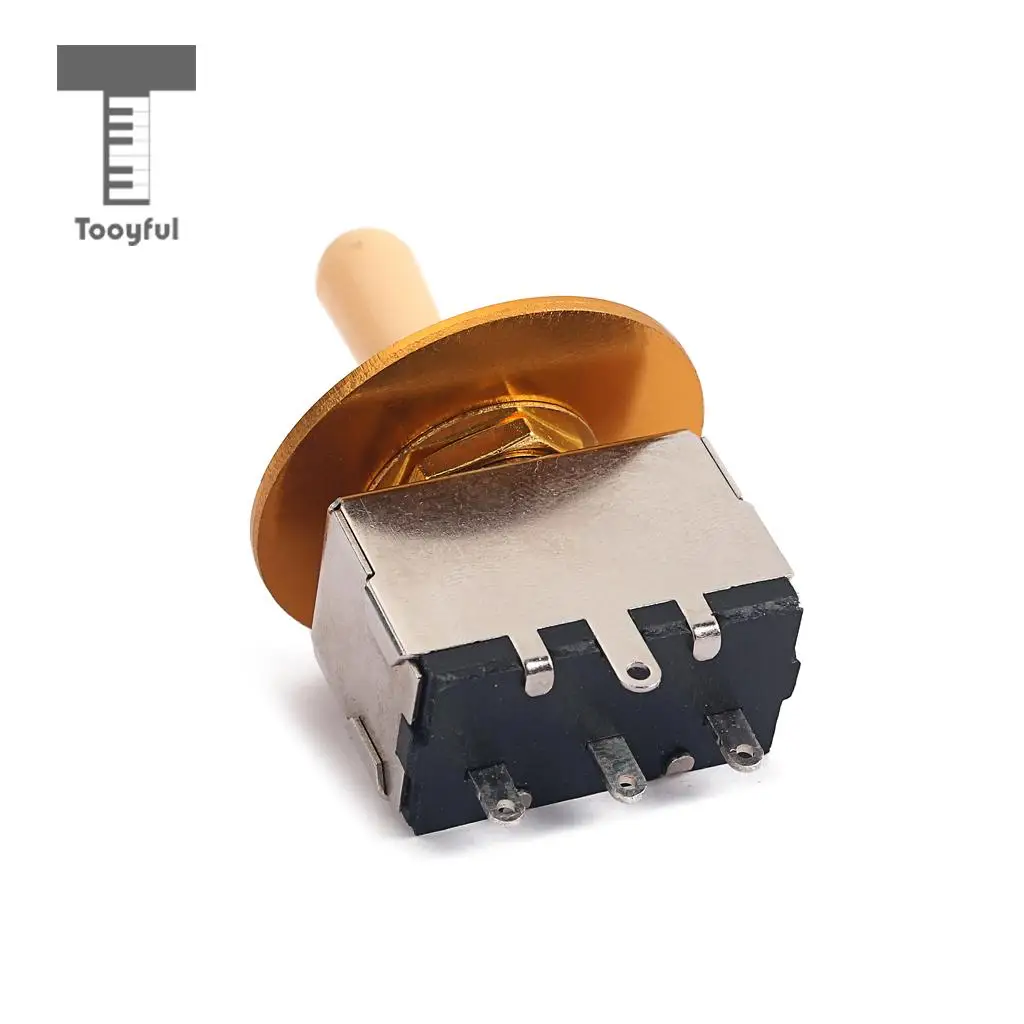 Tooyful 3 Way Toggle Switch Pickup Selector with Cream Knob & Guitar Switch Washer Ring Plate for LP SG Electric Guitar