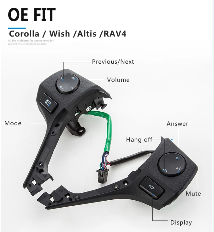 Высокое качество рулевое колесо bluetooth переключатели режим управления для toyota altis Corolla RAV4 SWC