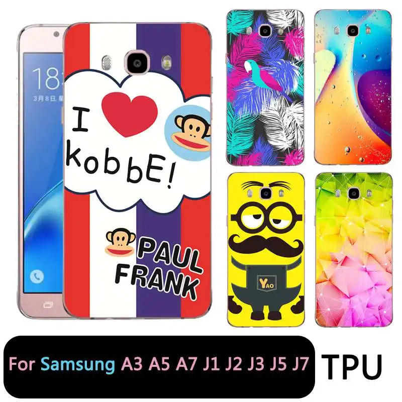 Qmswei Мягкий ТПУ Прозрачный чехол для телефона samsung Galaxy A3 A5 2017 2016 prime J1 J2 J5 J3 J7 мягкий