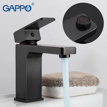 

GAPPO Basin Faucets black waterfall bathroom faucet basin mixer sink tap deck mounted faucet waterfall mixer taps
