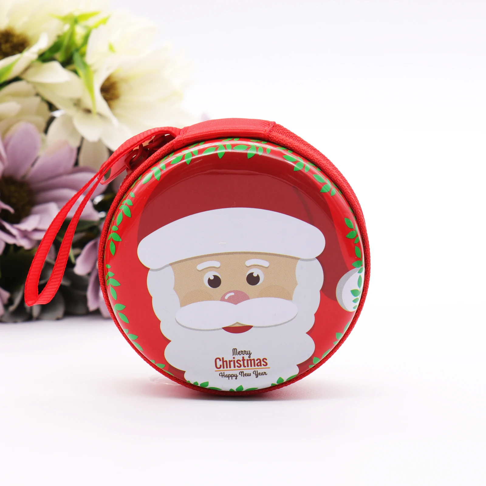 7,5x7,5 см Рождественская металлическая коробка шоколадных конфет подвеска с Санта-Клаусом сумка для наушников украшения для вечеринки сделанные своими руками для детей