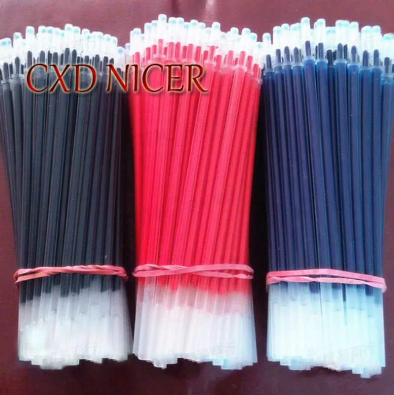 

100pcs/lot Pen Refill Office Signature Rods For Handles 0.5mm Red Blue Black Ink Refill Office And School Supplies