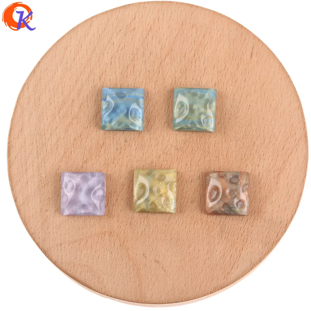 

Cordial Design 14*14MM 200Pcs Resin Beads/Jewelry Accessories/Square DIY Bead Making/Marble Effect/Hand Made/Earrings Findings