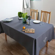 Restaurant Home Party Dekoration Grau Baumwolle Rechteckigen Tischdecke Quadrat Tabellenabdeckungs-tabellentuch 1057ZB