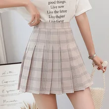 Консервативный стиль Лолита клетчатая мини-юбка женская летняя новая Хаки розовая плиссированная юбка с высокой талией Ulzzang Kawaii Короткая юбка для школьниц