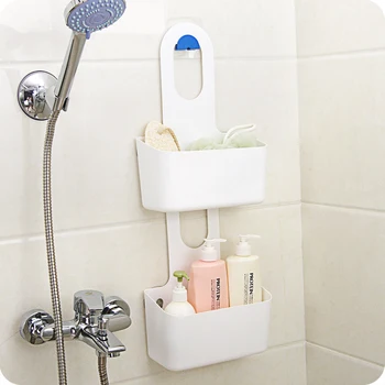 

Strong sucker Drain shower basket Cosmetic sponge Holder Debris shelf for Kitchen bathroom accessories