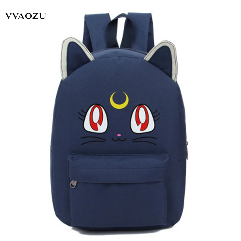 Harajuku Sailor Moon Luna Cosplay mochila gato bolsa de hombro mochilas para adolescentes bookbag mochila escolar