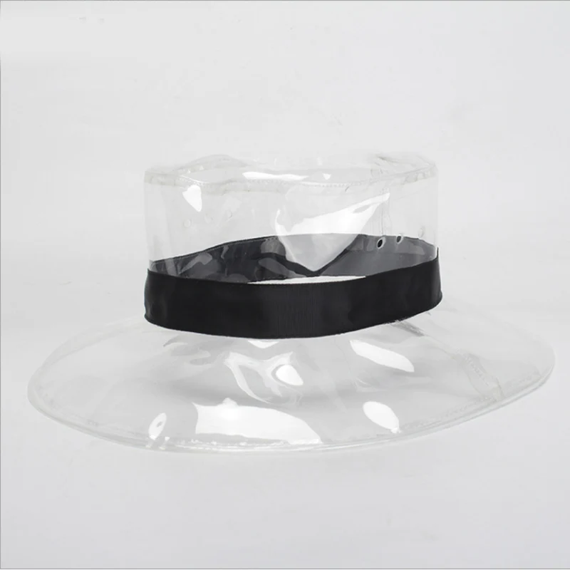 Fashion Bucket Hat For Women 2018 Summer Beach Hat PVC Transparent Sun Visor Waterproof Rain Hat For Girls Ladies