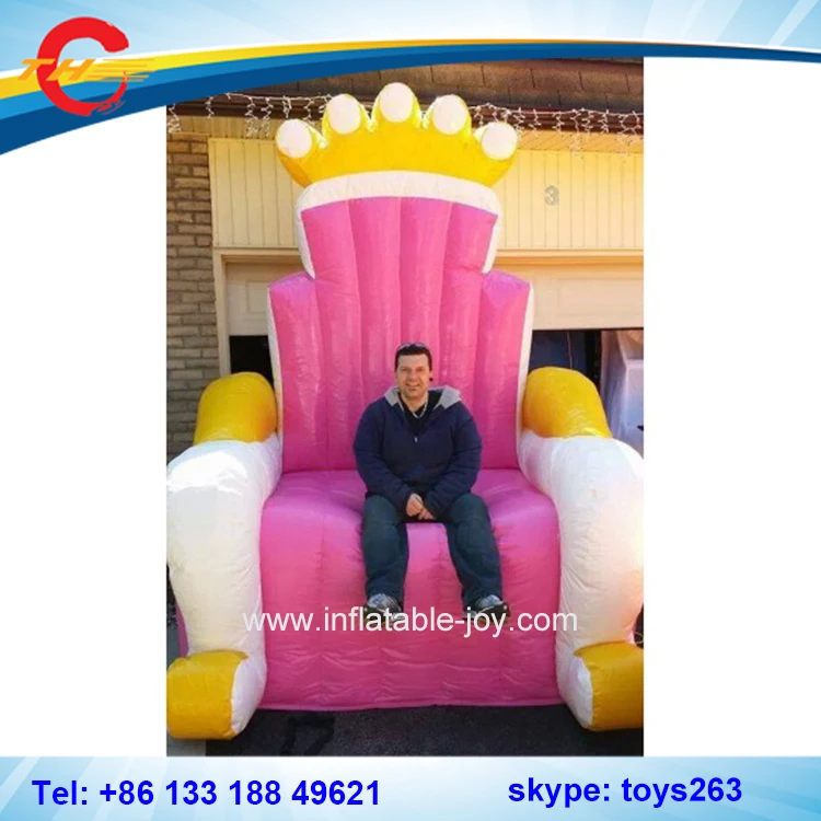 Pink Inflatable Throne Chair Pink Inflatable Throne Chair