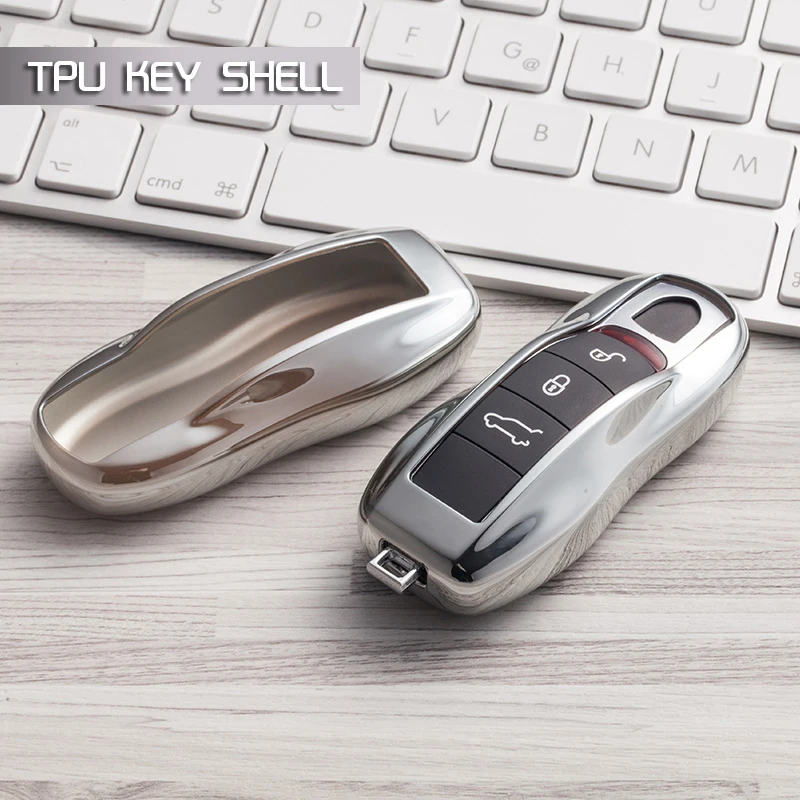Мягкие TPU ключа автомобиля чехол сумка Shell держатель защиты кожи для Porsche cayenne 911 996