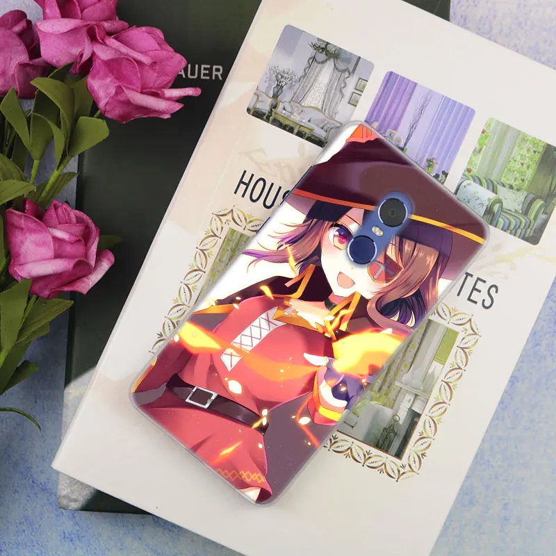 Модный прозрачный чехол MLLSE с аниме Konosuba Megumin для Xiaomi Play Rdemi S2 3S 4A 5A 5Plus 6A Pro Note 6 5A 4X4 7