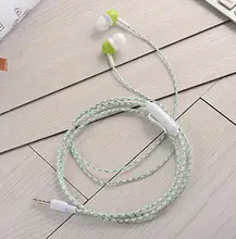 HOT!!! cheap Glow In The Dark Earphones Luminous Neon Headset Flash Light Glowing Earbuds With Microphone Night Lighting