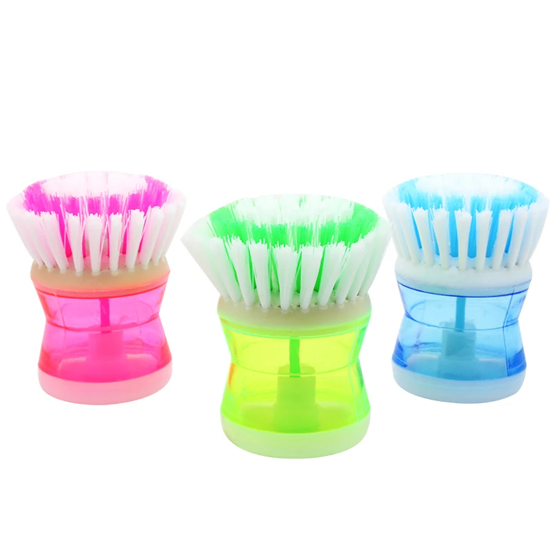 

Palm Dish Brush with Washing Up Liquid Soap Dispenser Storage Set