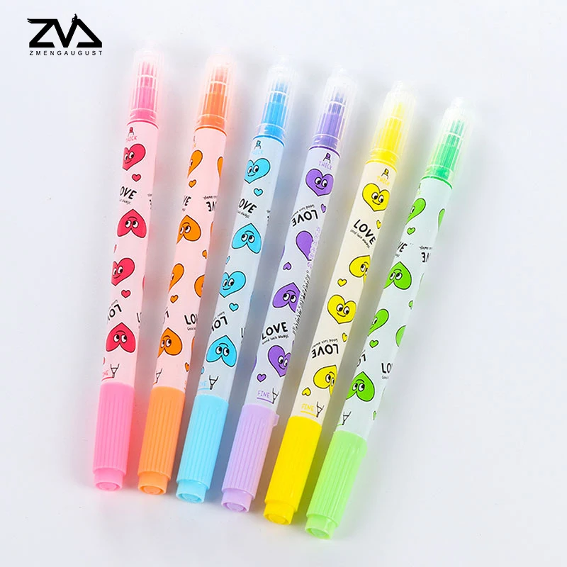 6pcs/lot cute Marker pen office school supplies stationery material escolar papelaria school