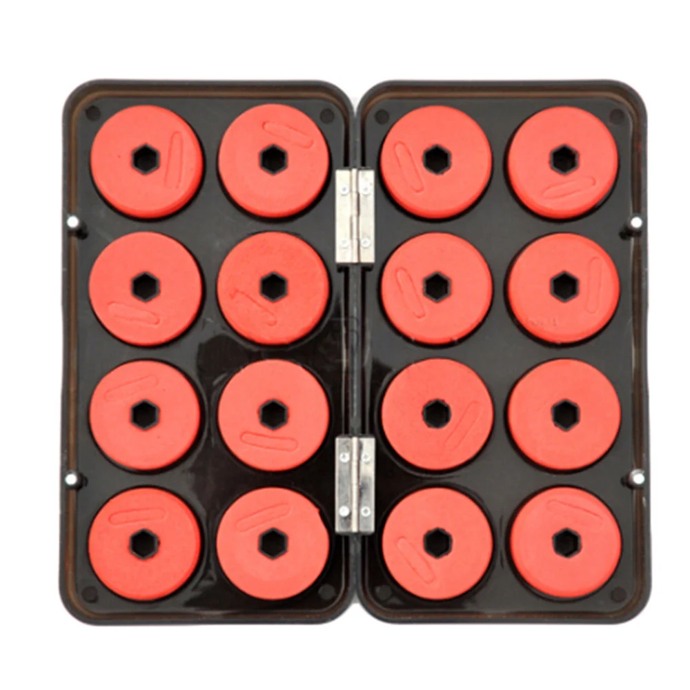 Fishing Tackle Boxes 16Pcs Foam Winding Board Fishing Line Boxes Shaft Bobbin Spools Tackle Box Red Utility Line Box