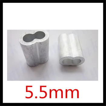 

100 pieces 5.5mm Aluminum Ferrules wire rope aluminum ferrules sleeve
