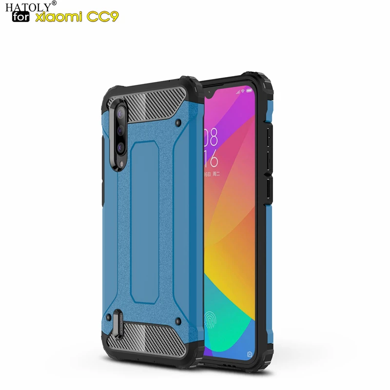 Чехол HATOLY для Xiaomi Mi 9 Lite тяжелая Броня CC9 тонкий жесткий резиновый ЖЕСТКИЙ чехол