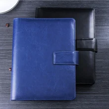 Искусственная кожа A5 многоразового спираль с отрывными листами блокнот для путевых заметок ежедневник filofax, записная книжка с калькулятором застежка 1192B
