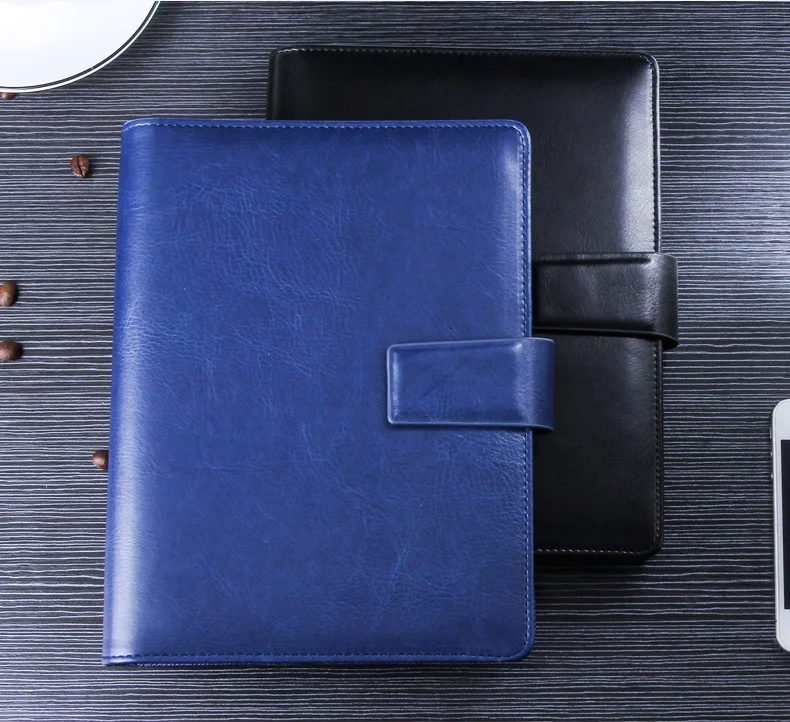 PU leather A5 Refillable Spiral Loose Leaf Notebook Travel Journal filofax planner agenda