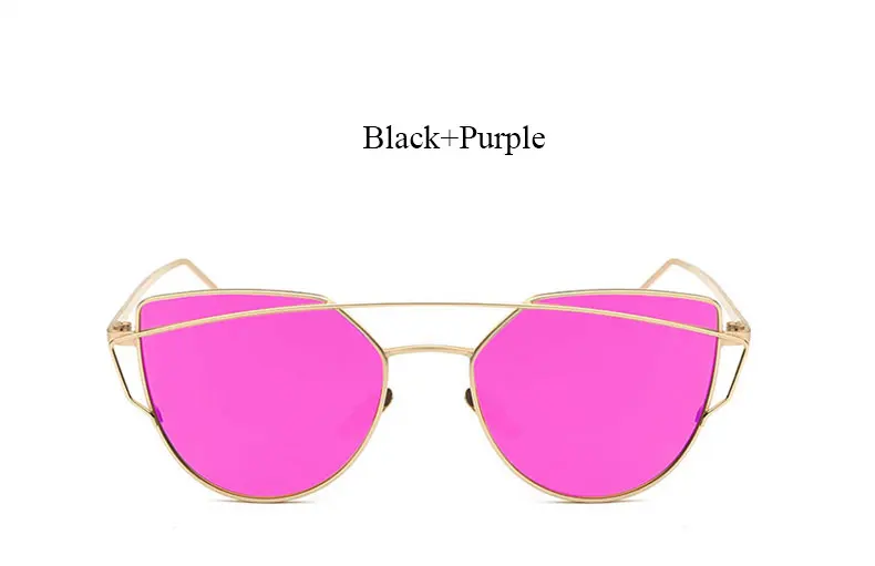 CandisGy, кошачий глаз, женские солнцезащитные очки, новинка, фирменный дизайн, зеркальные плоские, розовое золото, Ретро стиль, кошачий глаз, модные солнцезащитные очки, женские очки - Цвет линз: Gold Purple YA01
