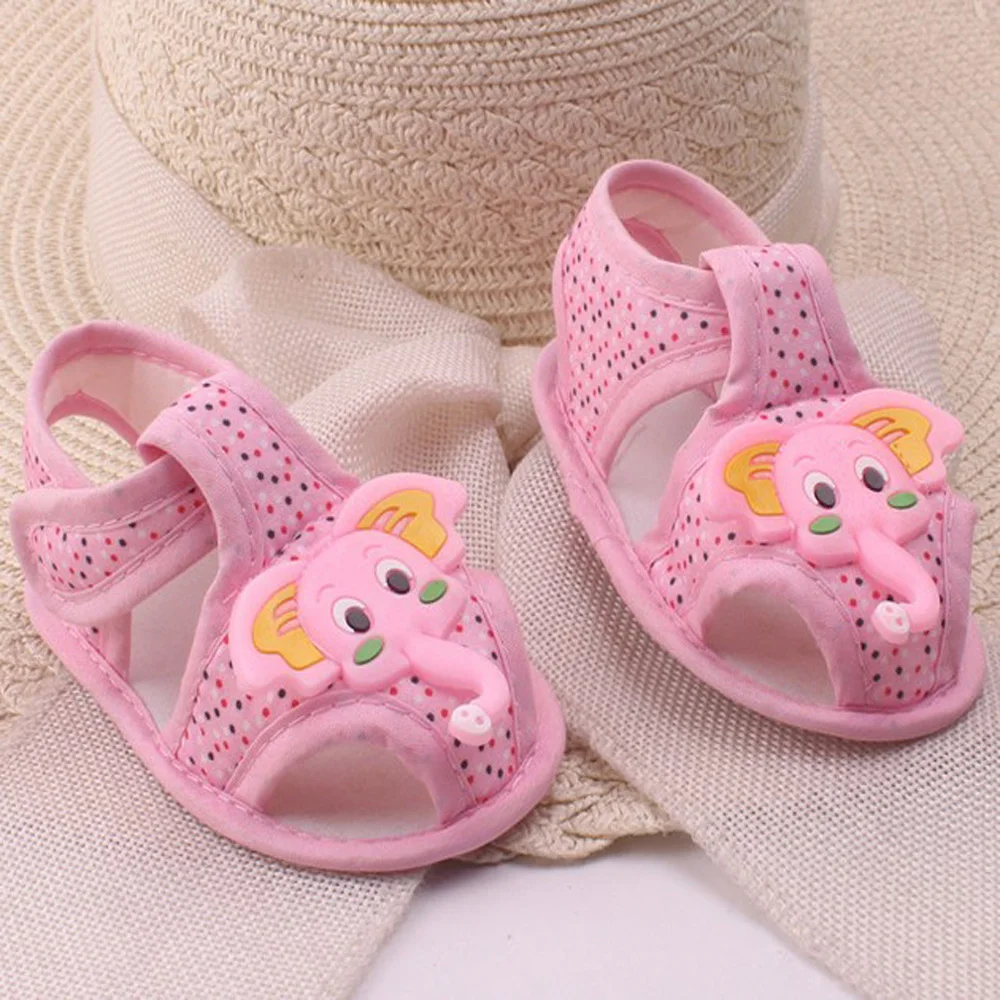 Baby Sandals Cartoon Summer Cloth Soft Solo Shoes for 0-1 year old Baby TL29