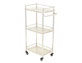 

Elitzia ETST23 Stainless Steel Beauty Salon Rolling Trolley Storage Organizer Cart 3 Tier With Drawer
