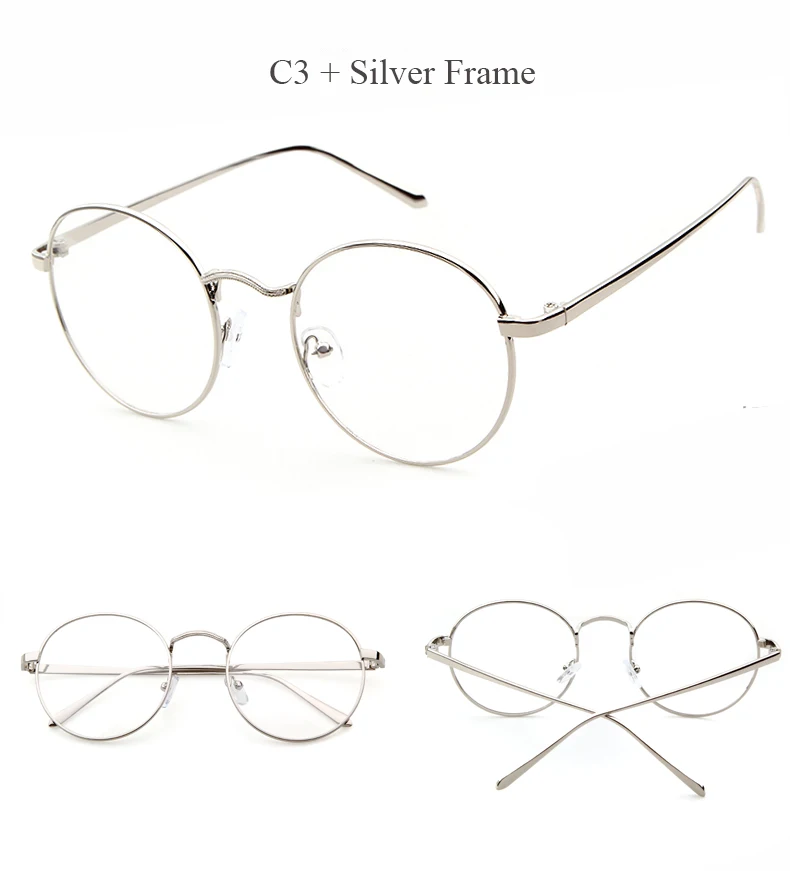 LongKeeper негабаритных корейский круглые очки Рамка прозрачные линзы Для женщин Для мужчин Ретро золото очков оптические кадра очки Винтаж