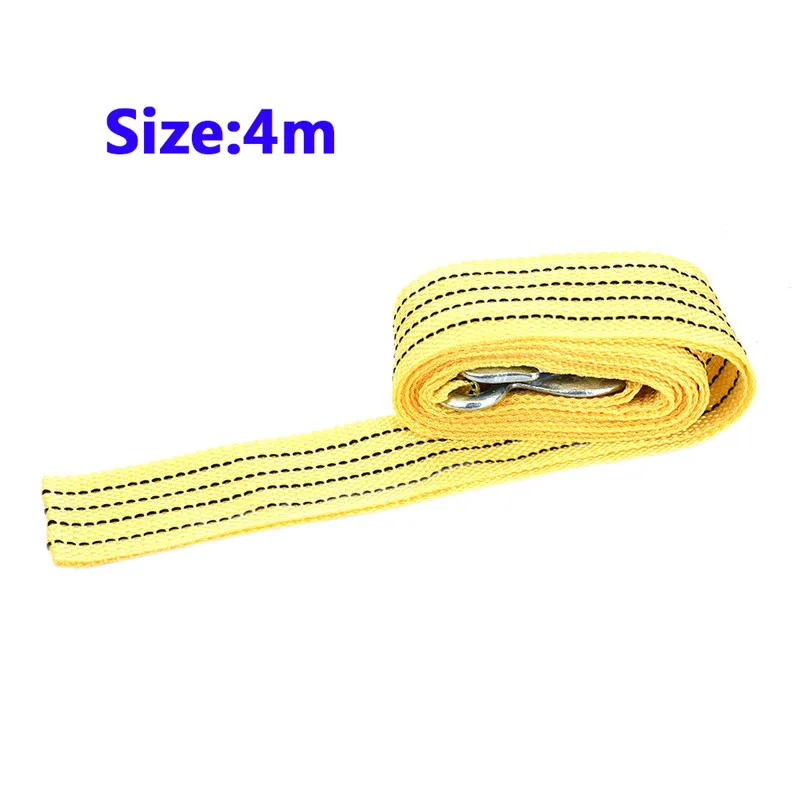 1 قطعة 4 متر 3 طن مقطورة سيارة سحب حزام حبل الثقيلة السيارات الطوارئ مساعد U-شكل السنانير عالية قوة