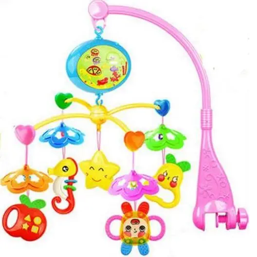 Детская погремушка разноцветная игрушка для малыша музыкальный отдых наземная детская Мобильная погремушка кровать колокольчик Новогодний подарок
