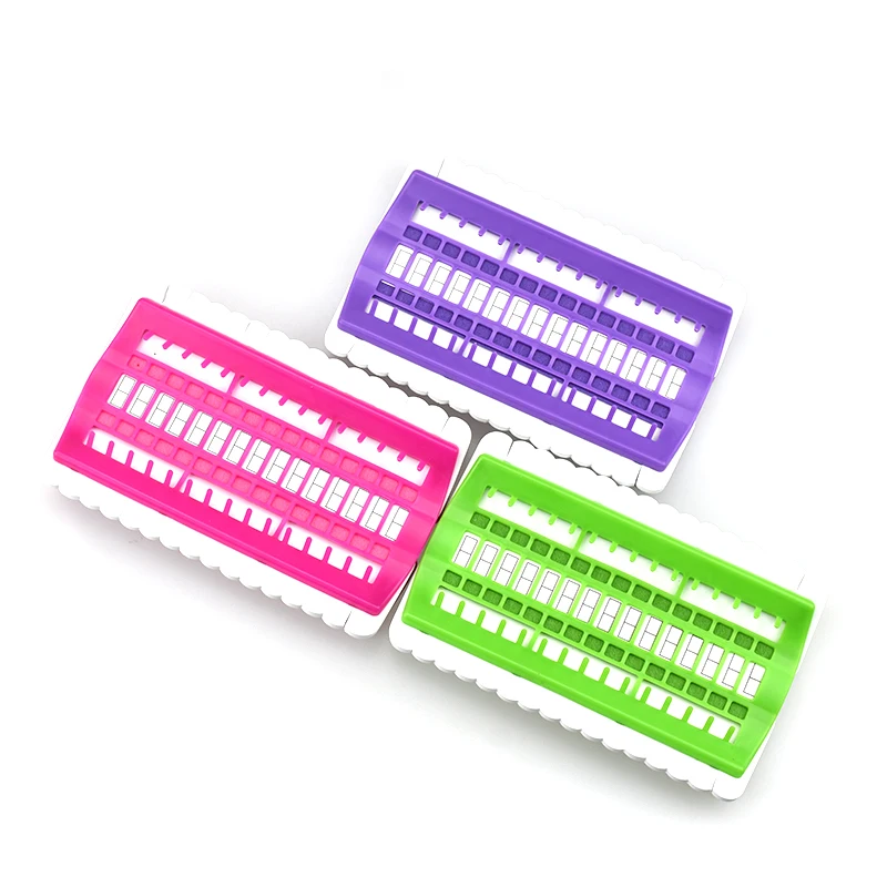 Multi-function Cross Stitch Kits 30 Positions Row Line Tool Green Purple Rose Color Thread Organizer Pincushion Set For Women  (2)