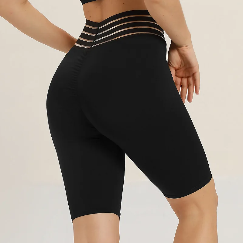 

Summer Women Yoga Shorts High Waist Tummy Control Elastic Leggings Tights Running Jogger Fitnes Gym Workout Shorts Activewear