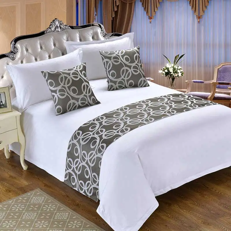 Cilected светильник, серый геометрический шарф для кровати, коврик для кровати, коврик для домашних животных, домашний декор, размер кровати King queen
