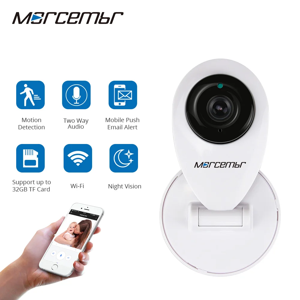 

Morcembr 720P Night Vision CCTV Camera WiFi Outdoor IP Camera Wifi Home Security Wifi Cameras CCTV Cameras Baby Monitor