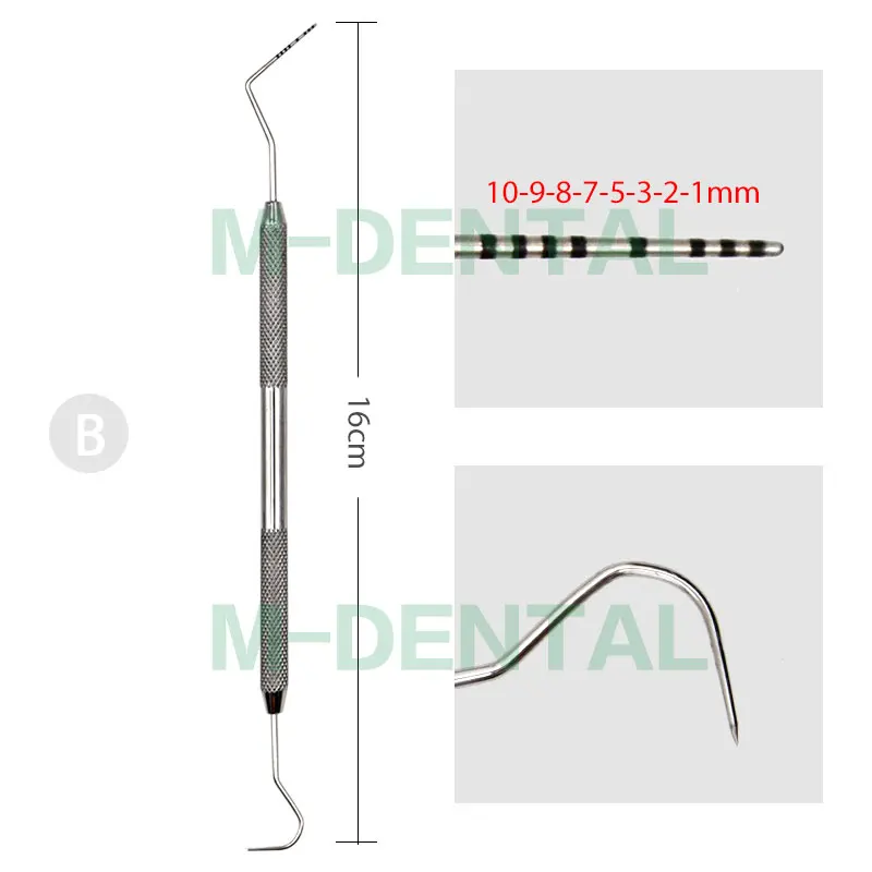 1 шт. стоматологический пародонтальный Зонд из нержавеющей стали со скалером проводник инструмент Endodontic для стоматологического оборудования материал