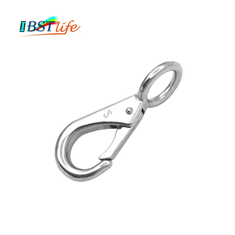 

Marine Grade 316 Rigid Loaded Fixed Eye Spring Clip Snap Hook Carabiner Marine Hardware Accessories for Boats Sailing