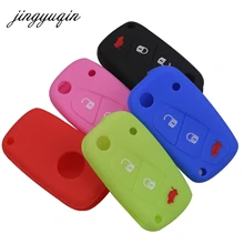 Jingyuqin 30 unids/lote funda de silicona para llave del coche para FIAT Panda Stilo Punto, Doblo Grande Bravo Ducato minibús de 3 botones caso clave