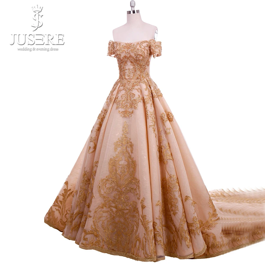 box pleated ball gown