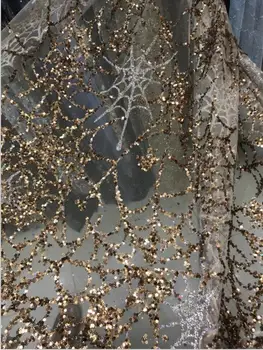 

5yards/lot hand print glitter tulle mesh lace fabric SYJ-6641 for wedding