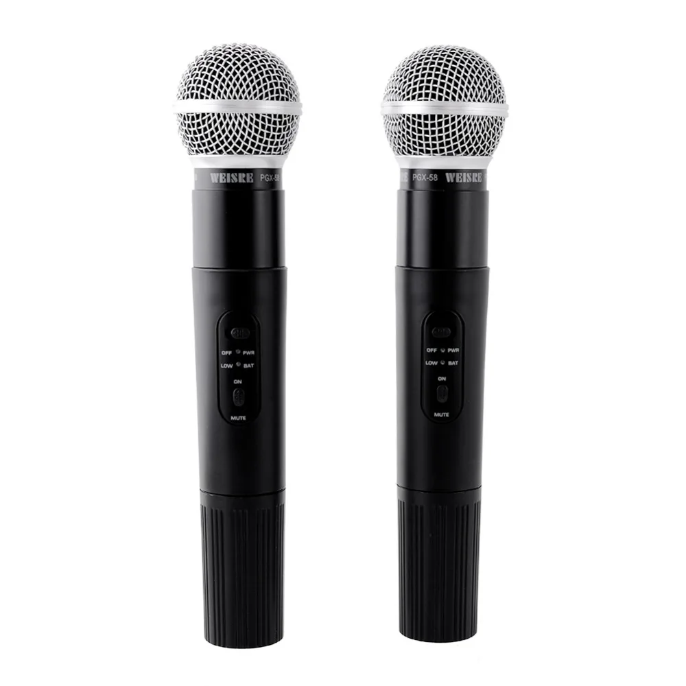 Hot UHF UT4 Type Dual Wireless Microphone Mic System Cordless +2 MIC